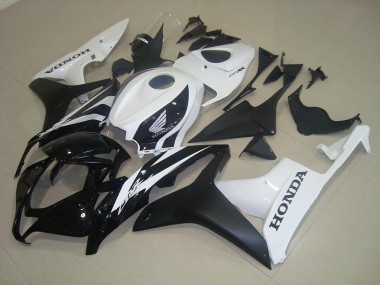 Cheap 2007-2008 Honda CBR600RR Motorcycle Fairings - White Glossy Black Matte Black