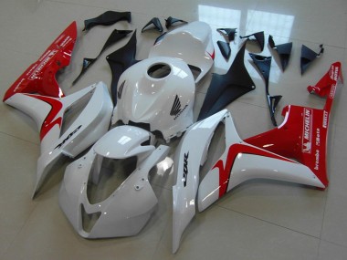 Cheap 2007-2008 Honda CBR600RR Motorcycle Fairings - White Red Racing Style