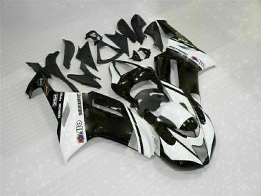 Cheap 2007-2008 Kawasaki ZX6R Motorcycle Fairings - Black White