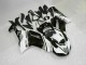 2007-2008 Kawasaki ZX6R Motorcycle Fairings - Black White