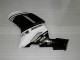 2007-2008 Kawasaki ZX6R Motorcycle Fairings - Black White