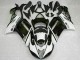 2007-2008 Kawasaki ZX6R Motorcycle Fairings - Black White