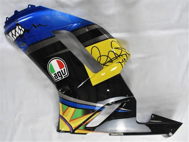 2007-2008 Kawasaki ZX6R Motorcycle Fairings - Blue Shark