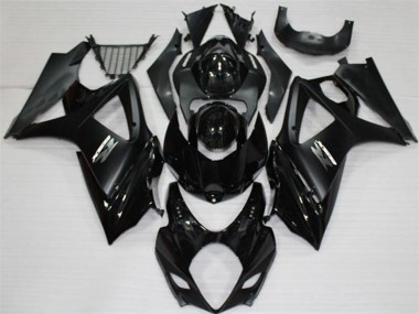 Cheap 2007-2008 Suzuki GSXR 1000 Motorcycle Fairings - Glossy Black Matte Black White