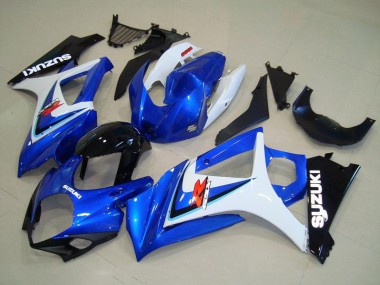 Cheap 2007-2008 Suzuki GSXR 1000 Motorcycle Fairing - White Blue Black OEM Style