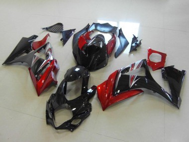 Cheap 2007-2008 Suzuki GSXR 1000 Motorcycle Fairings - Red Glossy Black No Decal