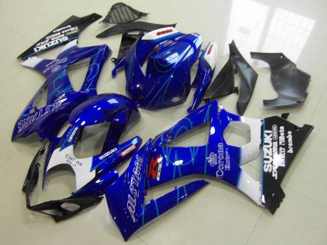 2007-2008 Suzuki GSXR 1000 Motorcycle Fairing - Blue White Black Corona