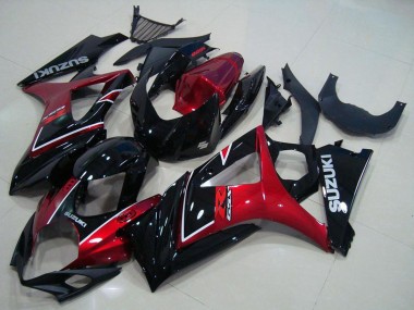 Cheap 2007-2008 Suzuki GSXR 1000 Motorcycle Fairing - Red Glossy Black