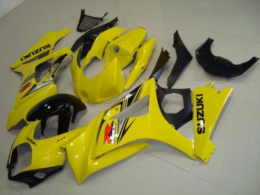 Cheap 2007-2008 Suzuki GSXR 1000 Motorcycle Fairing - Yellow Glossy Black