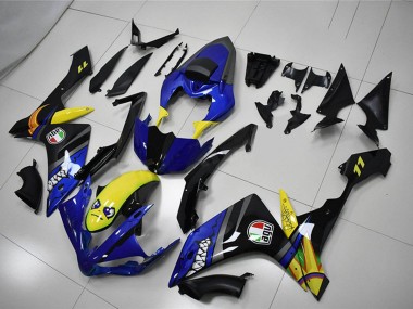 Cheap 2007-2008 Yamaha YZF R1 Motorcycle Fairings - Blue Yellow Black Shark