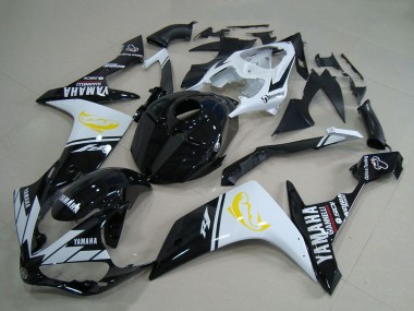 Cheap 2007-2008 Yamaha YZF R1 Motorcycle Fairings - White Black Yellow Dolphin