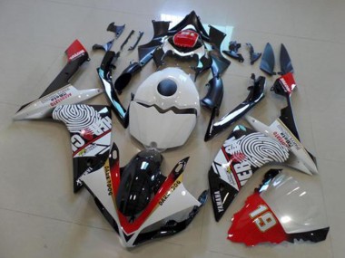 Cheap 2007-2008 Yamaha YZF R1 Motorcycle Fairings - White Red Black Yellow Dark Dog