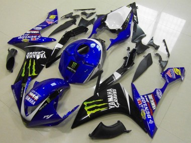 Cheap 2007-2008 Yamaha YZF R1 Motorcycle Fairings - White Blue Black Green Monster