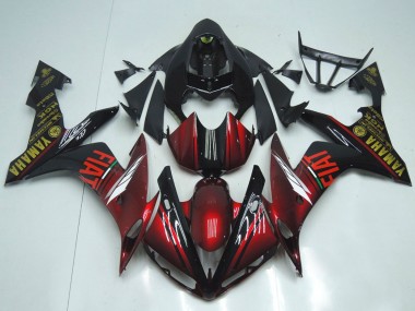 Cheap 2007-2008 Yamaha YZF R1 Motorcycle Fairings - Maroon Red Black Fiat