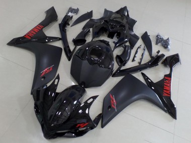 Cheap 2007-2008 Yamaha YZF R1 Motorcycle Fairings - Glossy Black Matte Black Red