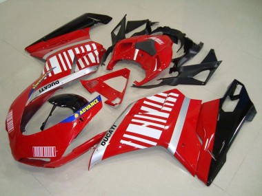 Cheap 2007-2014 Ducati 848 1098 1198 Motorcycle Fairings - Silver Blue Red Glossy Black