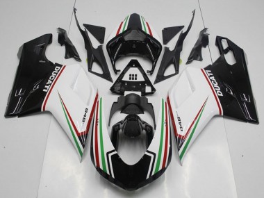 Cheap 2007-2014 Ducati 848 Motorcycle Fairing Kits - White Red Green Glossy Black