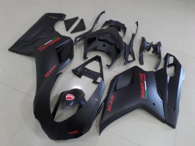 Cheap 2007-2014 Ducati 848 Motorcycle Fairings - Matte Black Red