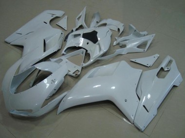 Cheap 2007-2014 Ducati 848 1098 1198 Motorcycle Fairings - Glossy White