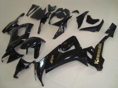 Cheap 2008-2010 Kawasaki ZX10R Motorcycle Fairings - Glossy Black Gold Decal
