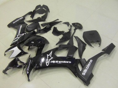 Cheap 2008-2010 Kawasaki ZX10R Motorcycle Fairings - Glossy Black Silkolene Star