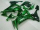 2008-2010 Kawasaki ZX10R Motorcycle Fairings - Glossy Black Green Flame