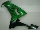 2008-2010 Kawasaki ZX10R Motorcycle Fairings - Glossy Black Green Flame