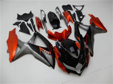 Cheap 2008-2010 Suzuki GSXR 600/750 Motorcycle Fairings - Orange Grey Glossy Black
