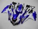 2008-2010 Suzuki GSXR 600/750 Motorcycle Fairings - White Blue Black Red Line