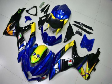 Cheap 2008-2010 Suzuki GSXR 600/750 Motorcycle Fairings - Blue Yellow Shark