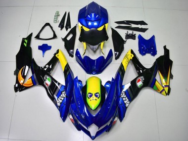 Cheap 2008-2010 Suzuki GSXR 600/750 Motorcycle Fairings - Blue Yellow Shark