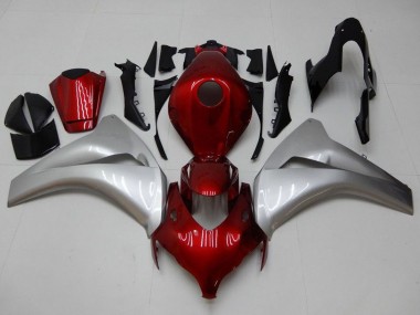 Cheap 2008-2011 Honda CBR1000RR Motorcycle Fairings - Silver Maroon Red