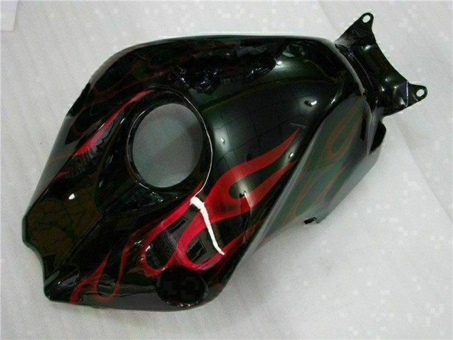 2008-2011 Honda CBR1000RR Motorcycle Fairing Kits - Glossy Black Red Flame