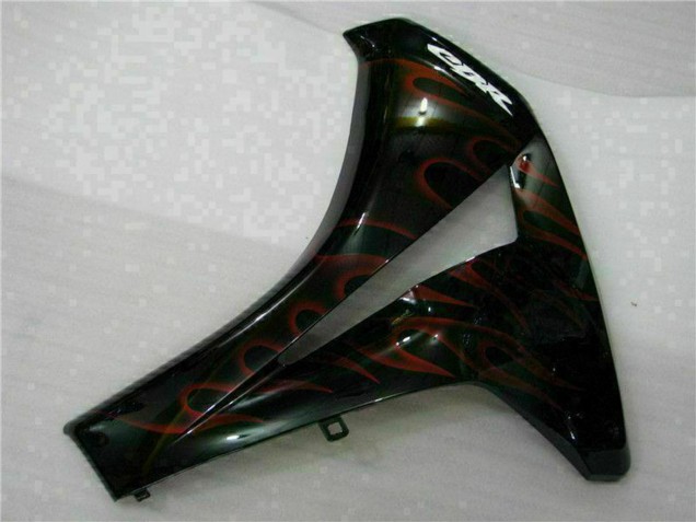 2008-2011 Honda CBR1000RR Motorcycle Fairing Kits - Glossy Black Red Flame