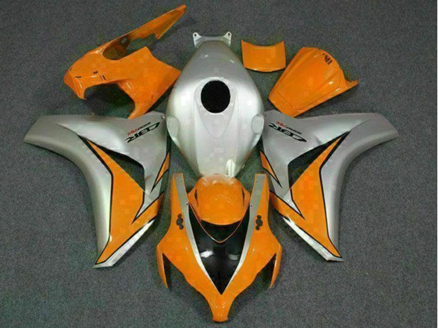 2008-2011 Honda CBR1000RR Motorcycle Fairings - Silver Orange