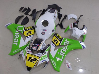 Cheap 2008-2011 Honda CBR1000RR Motorcycle Fairings - White Green Yellow Glossy Black Linear 12