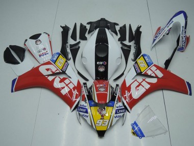 Cheap 2008-2011 Honda CBR1000RR Motorcycle Fairings - White Red Yellow Black Givi 93