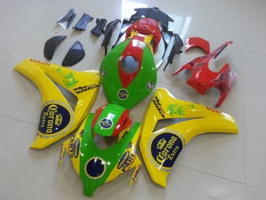 Cheap 2008-2011 Honda CBR1000RR Motorcycle Fairings - Yellow Green Red Black Corona