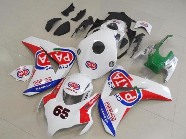 Cheap 2008-2011 Honda CBR1000RR Motorcycle Fairings - White Red Blue Pata 65