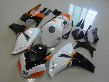 Cheap 2008-2011 Honda CBR1000RR Motorcycle Fairings - White Orange Glossy Black Racing