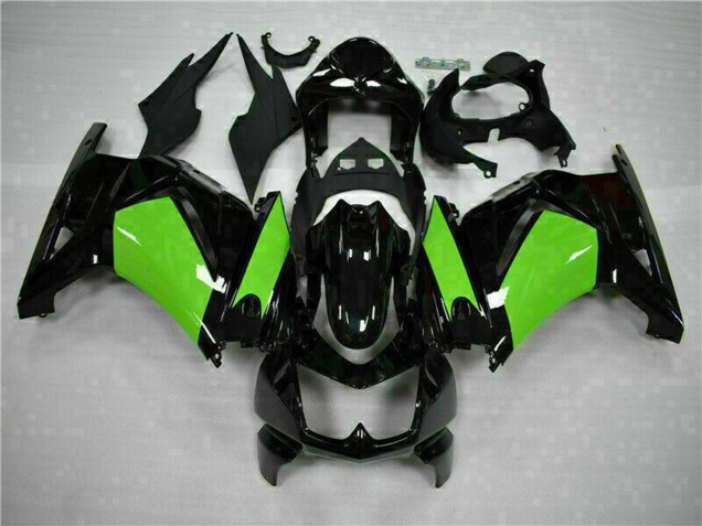 2008-2012 Kawasaki EX250 Motorcycle Fairings - Glossy Black Green