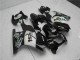 2008-2012 Kawasaki EX250 Motorcycle Fairings - Glossy Black White West