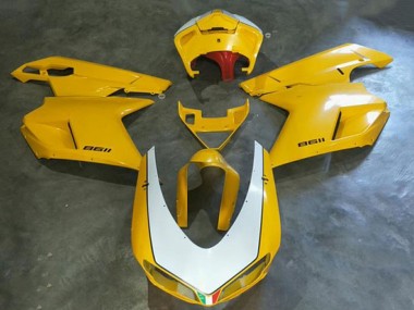 Cheap 2008-2012 Kawasaki EX250 Motorcycle Fairings - White Yellow