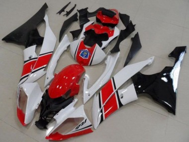 Cheap 2008-2016 Yamaha YZF R6 Motorcycle Plastics - White Red Glossy Black