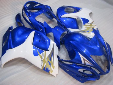 Cheap 2008-2020 Suzuki GSXR 1300 Hayabusa Motorcycle Fairings - White Blue