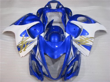 Cheap 2008-2020 Suzuki GSXR 1300 Hayabusa Motorcycle Fairings - White Blue
