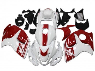 Cheap 2008-2020 Suzuki GSXR 1300 Hayabusa Motorcycle Fairings - White Red