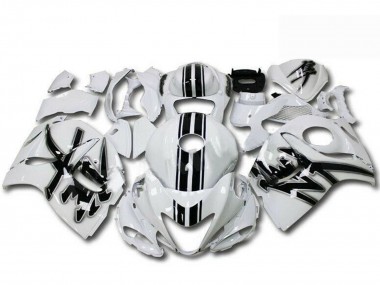 Cheap 2008-2020 Suzuki GSXR 1300 Hayabusa Motorcycle Fairings - Pearl White Black