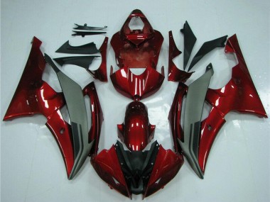 Cheap 2008-2016 Yamaha YZF R6 Motorcycle Fairings - Red Grey