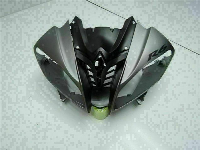 2008-2016 Yamaha YZF R6 Motorcycle Fairings - Grey Matte Black